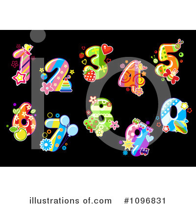 Floral Number Clipart #1096831 by Vector Tradition SM
