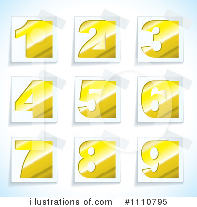 Royalty-Free (RF) Numbers Clipart Illustration by michaeltravers - Stock Sample #1110795