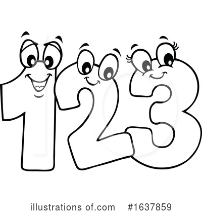 Royalty-Free (RF) Numbers Clipart Illustration by visekart - Stock Sample #1637859