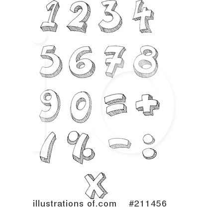 Royalty-Free (RF) Numbers Clipart Illustration by yayayoyo - Stock Sample #211456