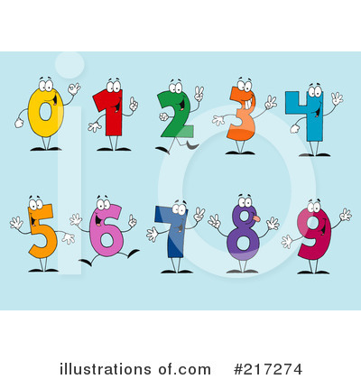 Royalty-Free (RF) Numbers Clipart Illustration by Hit Toon - Stock Sample #217274