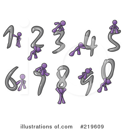 Royalty-Free (RF) Numbers Clipart Illustration by Leo Blanchette - Stock Sample #219609