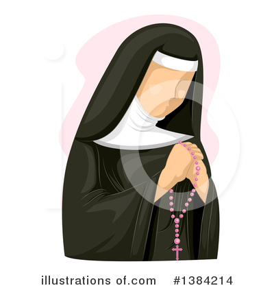 Royalty-Free (RF) Nun Clipart Illustration by BNP Design Studio - Stock Sample #1384214