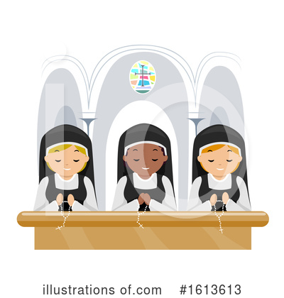 Royalty-Free (RF) Nun Clipart Illustration by BNP Design Studio - Stock Sample #1613613