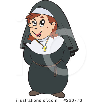 Royalty-Free (RF) Nun Clipart Illustration by visekart - Stock Sample #220776
