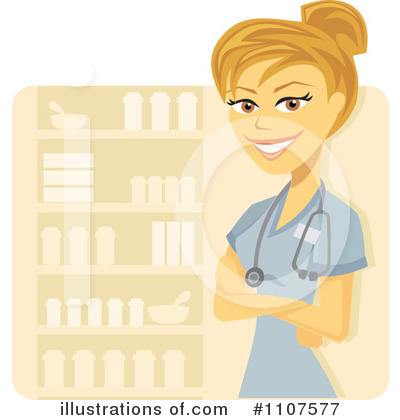 Royalty-Free (RF) Nurse Clipart Illustration by Amanda Kate - Stock Sample #1107577