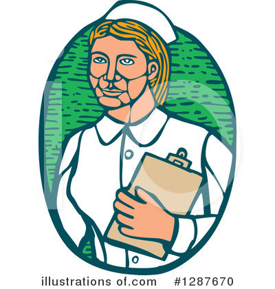 Royalty-Free (RF) Nurse Clipart Illustration by patrimonio - Stock Sample #1287670