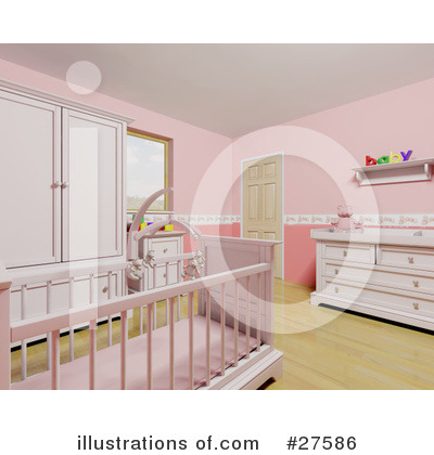 Royalty-Free (RF) Nursery Room Clipart Illustration by KJ Pargeter - Stock Sample #27586