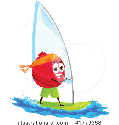 Windsurfing Clipart #1779358 by Vector Tradition SM