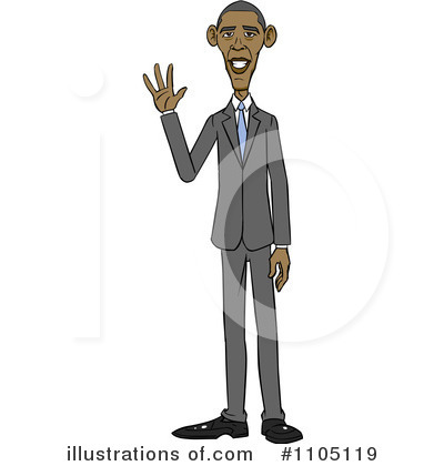 Royalty-Free (RF) Obama Clipart Illustration by Cartoon Solutions - Stock Sample #1105119