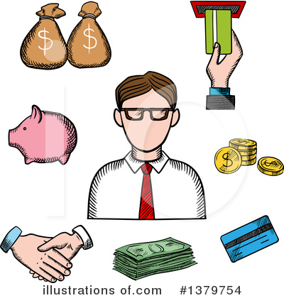 Banker Clipart #1379754 by Vector Tradition SM