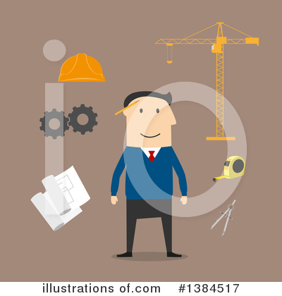 Builder Clipart #1384517 by Vector Tradition SM