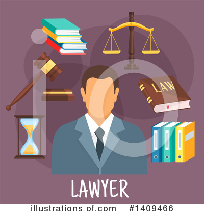 Lawyer Clipart #1409466 by Vector Tradition SM