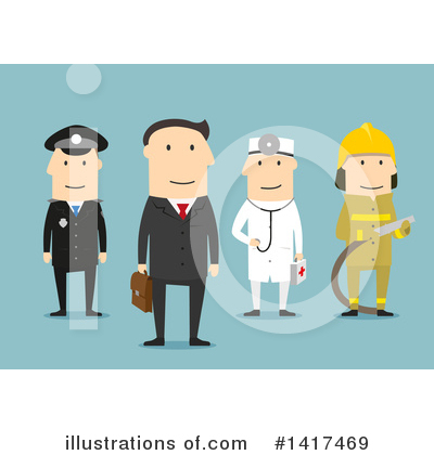 White Businessman Clipart #1417469 by Vector Tradition SM