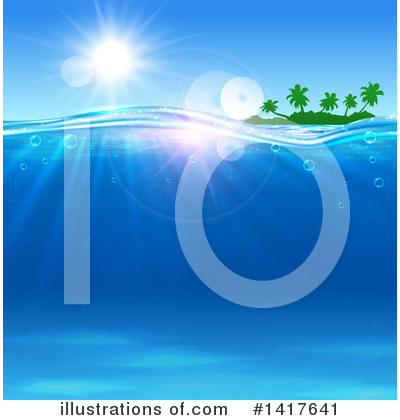 Tropical Island Clipart #1417641 by Vector Tradition SM