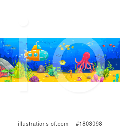 Submarine Clipart #1803098 by Vector Tradition SM