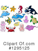 Ocean Life Clipart #1295125 by Vector Tradition SM