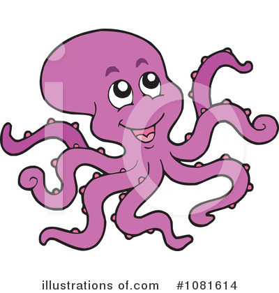 Royalty-Free (RF) Octopus Clipart Illustration by visekart - Stock Sample #1081614