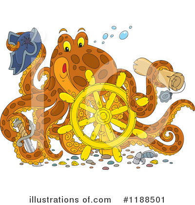 Royalty-Free (RF) Octopus Clipart Illustration by Alex Bannykh - Stock Sample #1188501