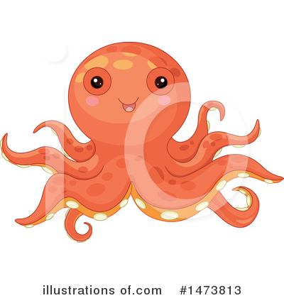Royalty-Free (RF) Octopus Clipart Illustration by Pushkin - Stock Sample #1473813