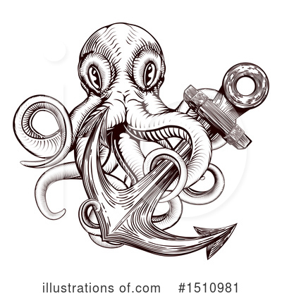 Royalty-Free (RF) Octopus Clipart Illustration by AtStockIllustration - Stock Sample #1510981