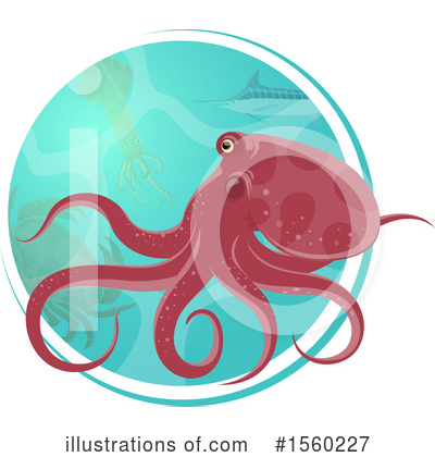 Royalty-Free (RF) Octopus Clipart Illustration by Vector Tradition SM - Stock Sample #1560227