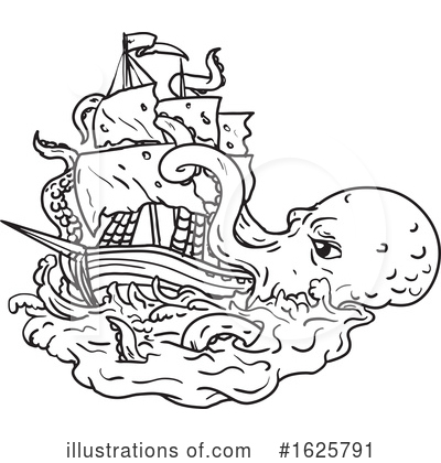 Sea Monster Clipart #1625791 by patrimonio
