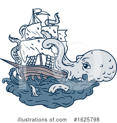 Royalty-Free (RF) Octopus Clipart Illustration by patrimonio - Stock Sample #1625798