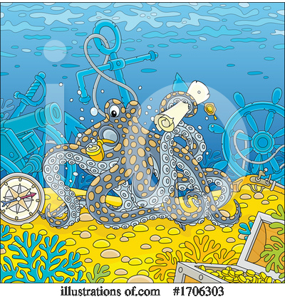 Royalty-Free (RF) Octopus Clipart Illustration by Alex Bannykh - Stock Sample #1706303