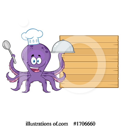 Royalty-Free (RF) Octopus Clipart Illustration by Hit Toon - Stock Sample #1706660