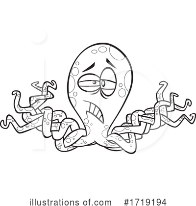 Royalty-Free (RF) Octopus Clipart Illustration by toonaday - Stock Sample #1719194