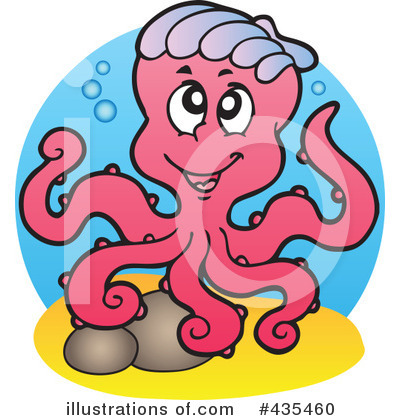 Royalty-Free (RF) Octopus Clipart Illustration by visekart - Stock Sample #435460
