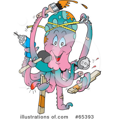 Octopus Clipart #65393 by Dennis Holmes Designs