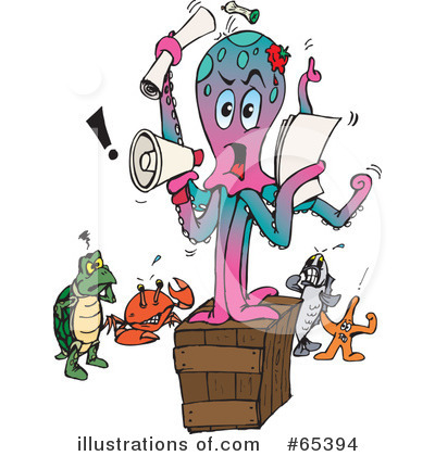 Octopus Clipart #65394 by Dennis Holmes Designs