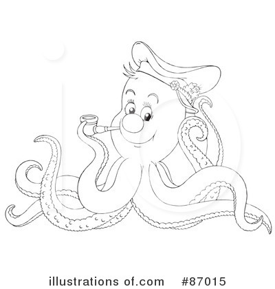 Royalty-Free (RF) Octopus Clipart Illustration by Alex Bannykh - Stock Sample #87015