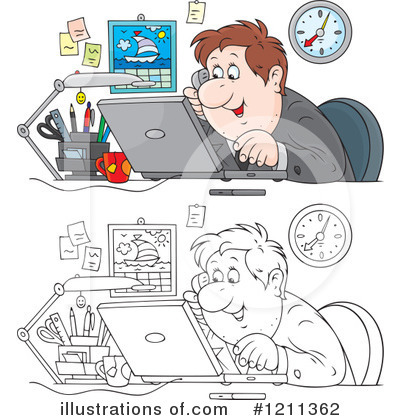 Royalty-Free (RF) Office Clipart Illustration by Alex Bannykh - Stock Sample #1211362