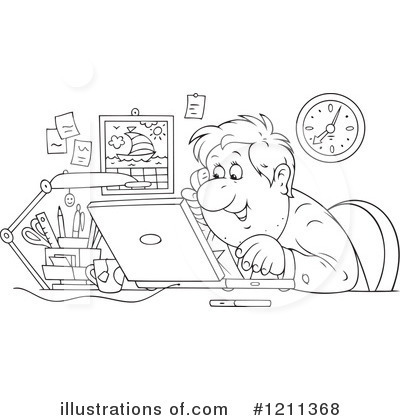 Royalty-Free (RF) Office Clipart Illustration by Alex Bannykh - Stock Sample #1211368
