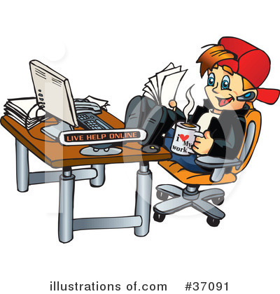 Royalty-Free (RF) Office Clipart Illustration by Dennis Holmes Designs - Stock Sample #37091