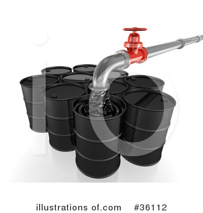 Royalty-Free (RF) Oil Barrel Clipart Illustration by Frog974 - Stock Sample #36112