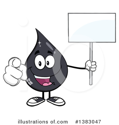 Royalty-Free (RF) Oil Drop Mascot Clipart Illustration by Hit Toon - Stock Sample #1383047