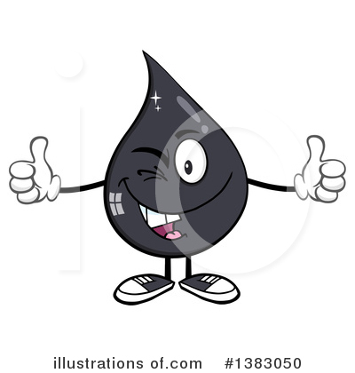 Royalty-Free (RF) Oil Drop Mascot Clipart Illustration by Hit Toon - Stock Sample #1383050