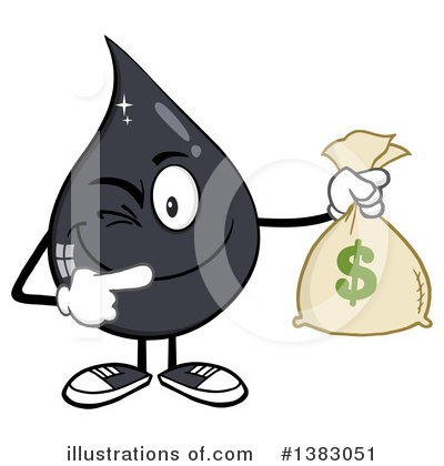 Royalty-Free (RF) Oil Drop Mascot Clipart Illustration by Hit Toon - Stock Sample #1383051
