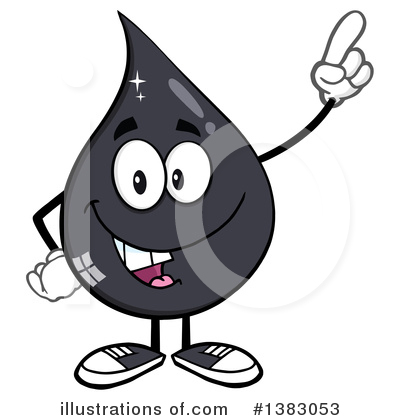 Royalty-Free (RF) Oil Drop Mascot Clipart Illustration by Hit Toon - Stock Sample #1383053