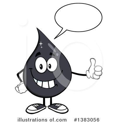 Royalty-Free (RF) Oil Drop Mascot Clipart Illustration by Hit Toon - Stock Sample #1383056