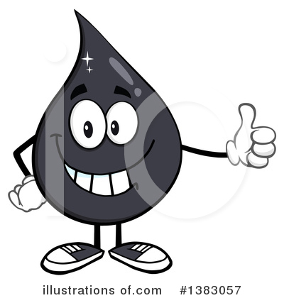 Royalty-Free (RF) Oil Drop Mascot Clipart Illustration by Hit Toon - Stock Sample #1383057