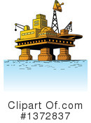 Oil Rig Clipart #1372837 by Clip Art Mascots