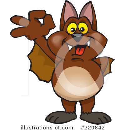 Flying Bat Clipart #220842 by Dennis Holmes Designs