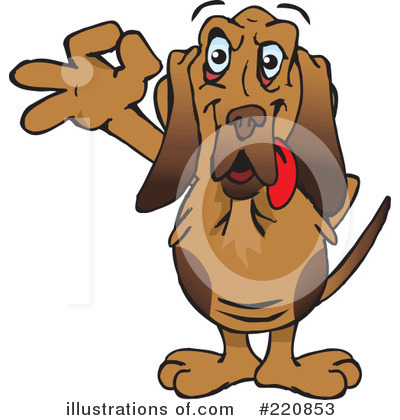 Bloodhound Clipart #220853 by Dennis Holmes Designs