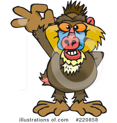 Baboon Clipart #220858 by Dennis Holmes Designs