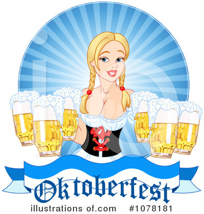 Beer Maiden Clipart #1078181 by Pushkin